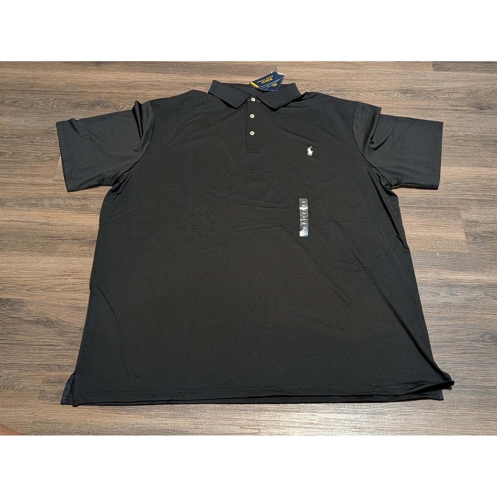 Polo Ralph Lauren Performance Shirt Mens 2XLT Black Classic Fit Golf Polo NEW